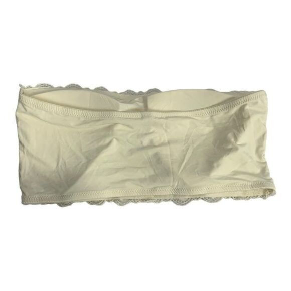 Lucky Brand Womens Lace Bandeau Tube Top L Off-White Nylon/Spandex - Picture 7 of 7